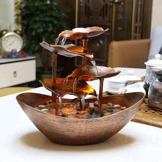 Tier Lotus Leaf Tabletop Waterfall Fountain™